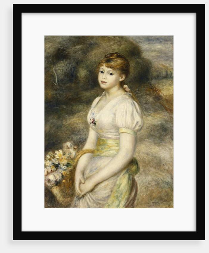 Young Girl Carrying a Basket of Flowers; Jeune Fille Portant une Corbeille de Fleurs, 1888 by Pierre Auguste Renoir