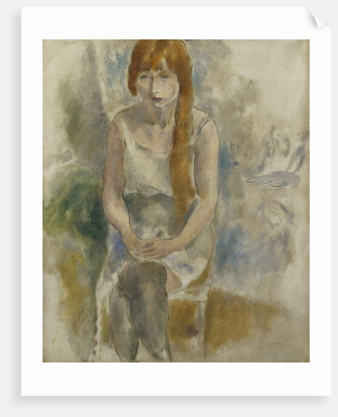 Model Sitting; Modele Assis, by Jules Pascin