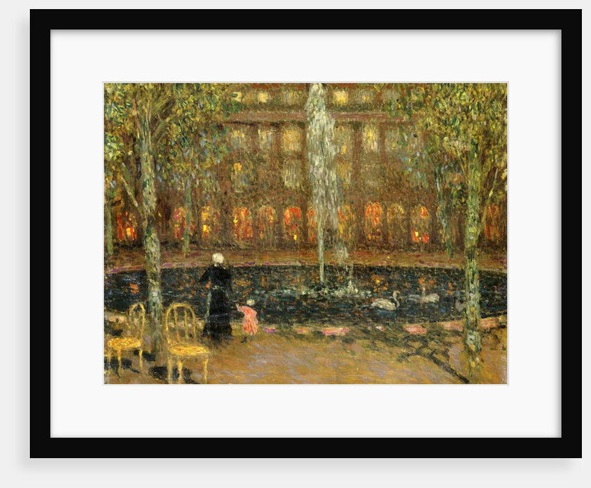 The Pond at the Palais Royal; Le Bassin au Palais Royal by Henri Eugene Augustin Le Sidaner