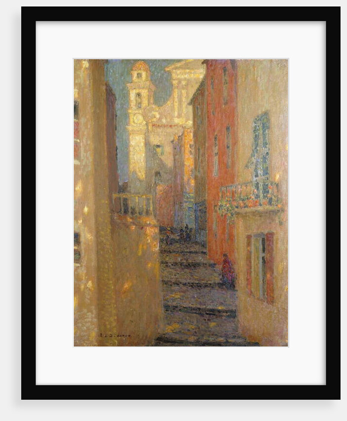 La Rue de L'Eglise by Henri Eugene Augustin Le Sidaner