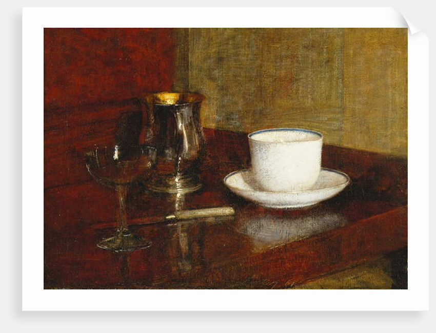 Still Life with a Glass Cup; Nature Morte au Verre et Tasse, 1961 by Ignace Henri Jean Fantin-Latour