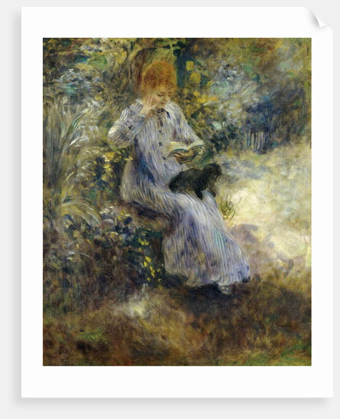 Woman and Black Dog; Femme au Chien Noir, 1874 by Pierre Auguste Renoir
