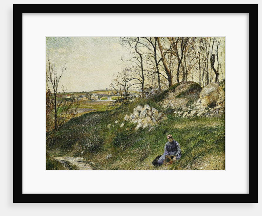 The Cabbage Pickers, Pontoise; Les Carrieres du Chou, Pontoise, 1882 by Camille Pissarro