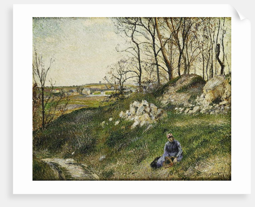 The Cabbage Pickers, Pontoise; Les Carrieres du Chou, Pontoise, 1882 by Camille Pissarro