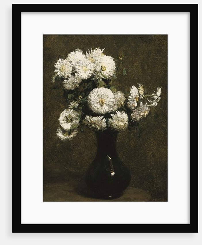 Chrysanthemums; Chrysanthemes, 1871 by Ignace Henri Jean Fantin-Latour