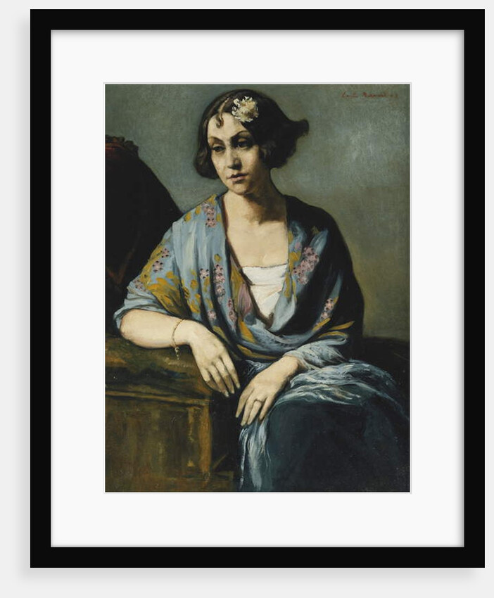 Portrait of a Young Woman Leaning on Her Elbow; Portrait de Jeune Fille Accoudee, 1928 by Emile Bernard