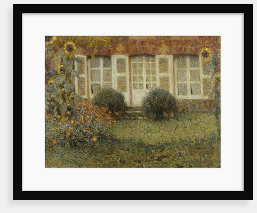 Pavilion House with Sunflowers; Le Pavillon aux Tournesols by Henri Eugene Augustin Le Sidaner