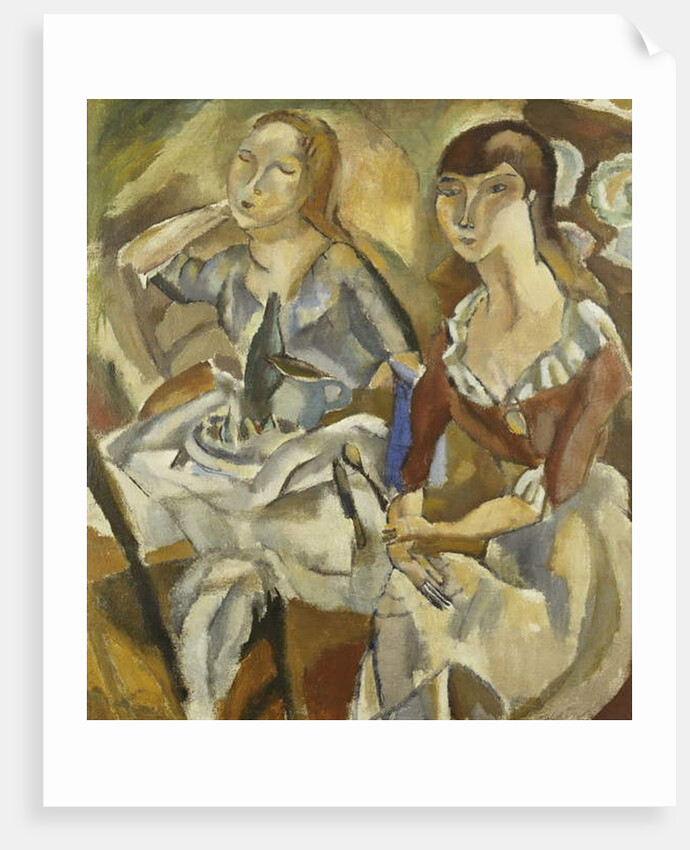 Young Women at a Table; Jeunes Filles Attablees, c.1915-1919 by Jules Pascin