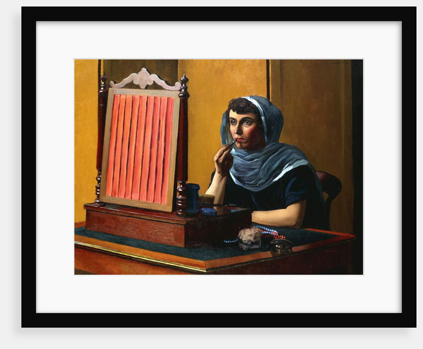 Young Woman Putting on Lipstick; Jeune Femme se Mettant du Rouge a Levres, 1925 by Felix Edouard Vallotton