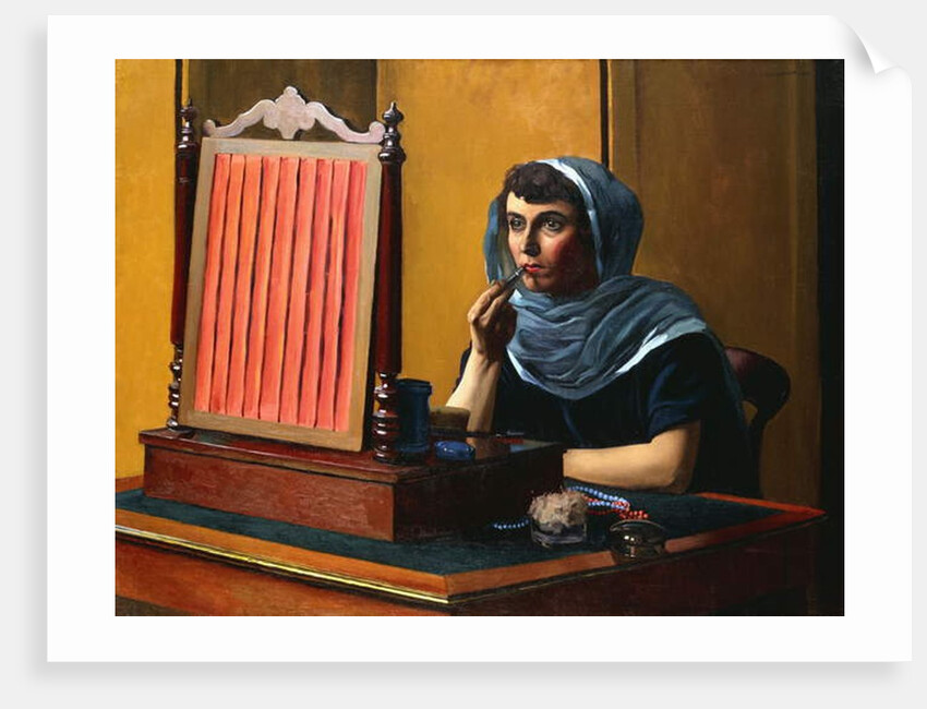 Young Woman Putting on Lipstick; Jeune Femme se Mettant du Rouge a Levres, 1925 by Felix Edouard Vallotton