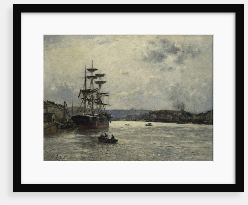 The Port of Caen; Le Port de Caen by Stanislas Victor Edouard Lepine