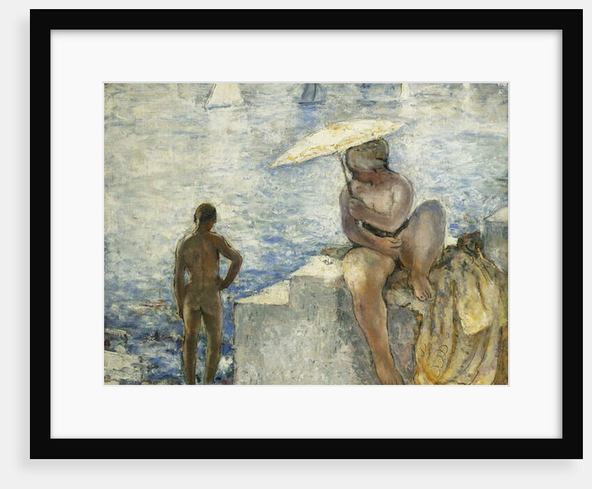 A Young Swimmer with a Parasol by Henri Lebasque