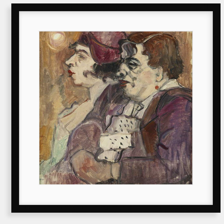 Still Life with Bottle, Fruit and Figure; Stilleben mit Flasche, Fruchten und Figur, c. 1907-1908 by Alexej von Jawlensky