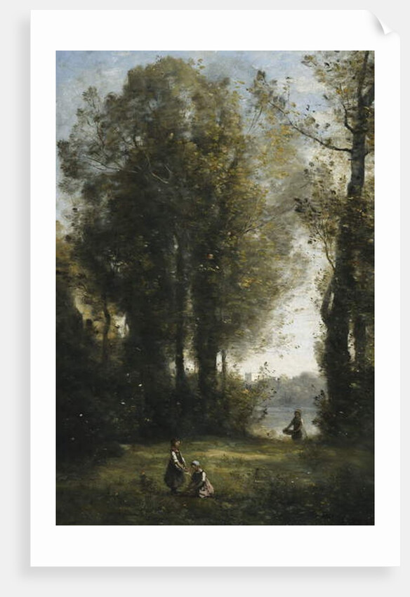 Picking Daisies by Jean Baptiste Camille Corot