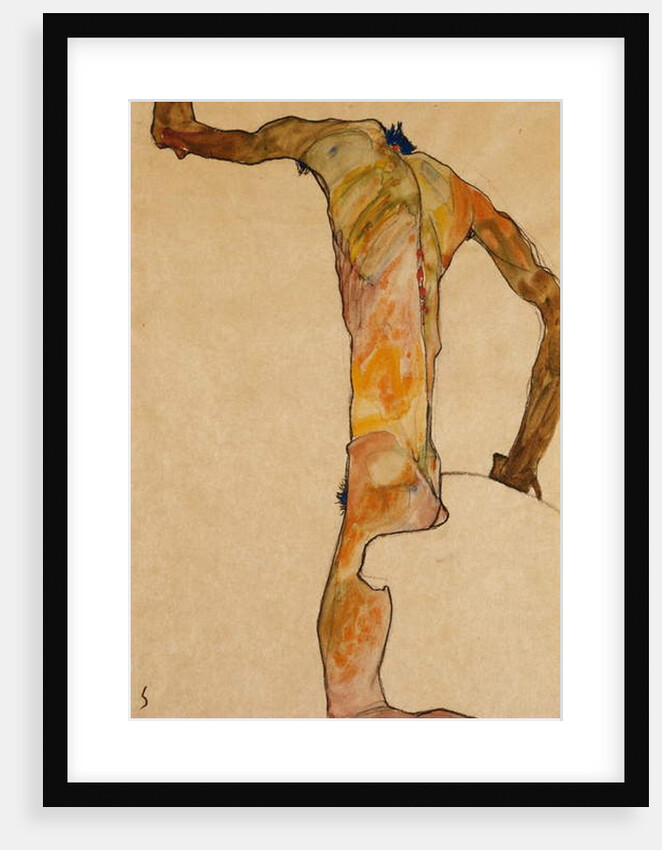 Male Nude; Mannlicher Akt, 1910 by Egon Schiele
