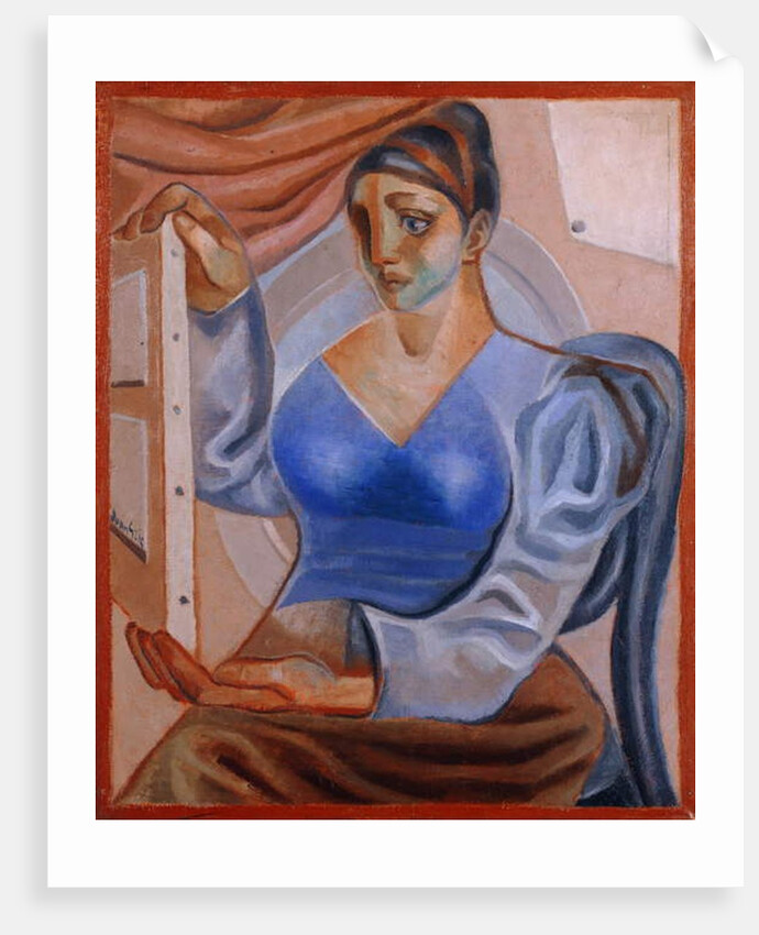 Woman with a Painting; La Femme au Tableau by Juan Gris