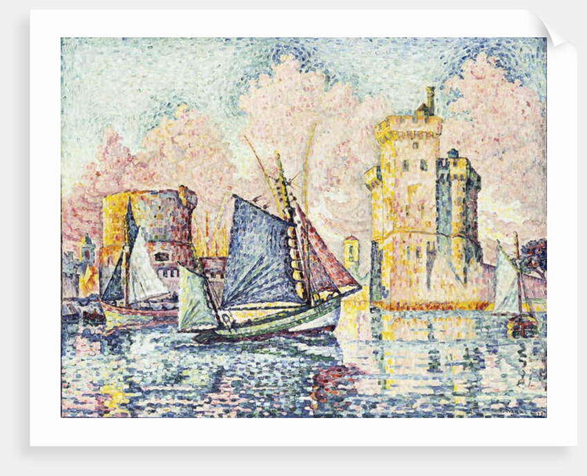 Tuna Boat Entering the Port of La Rochelle, Setting; Le Thonier Entrant dans le Port de La Rochelle, Couchant, 1927 by Paul Signac