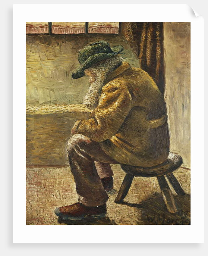 Seated Figure; Sitzende Figur, 1909 by Wilhelm Morgner