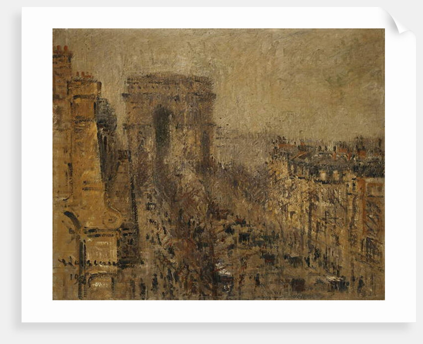 L'Avenue de Friedland, Paris, Cloudy Sky; L'Avenue de Friedland, Paris, Ciel Nuageux, 1925 by Gustave Loiseau