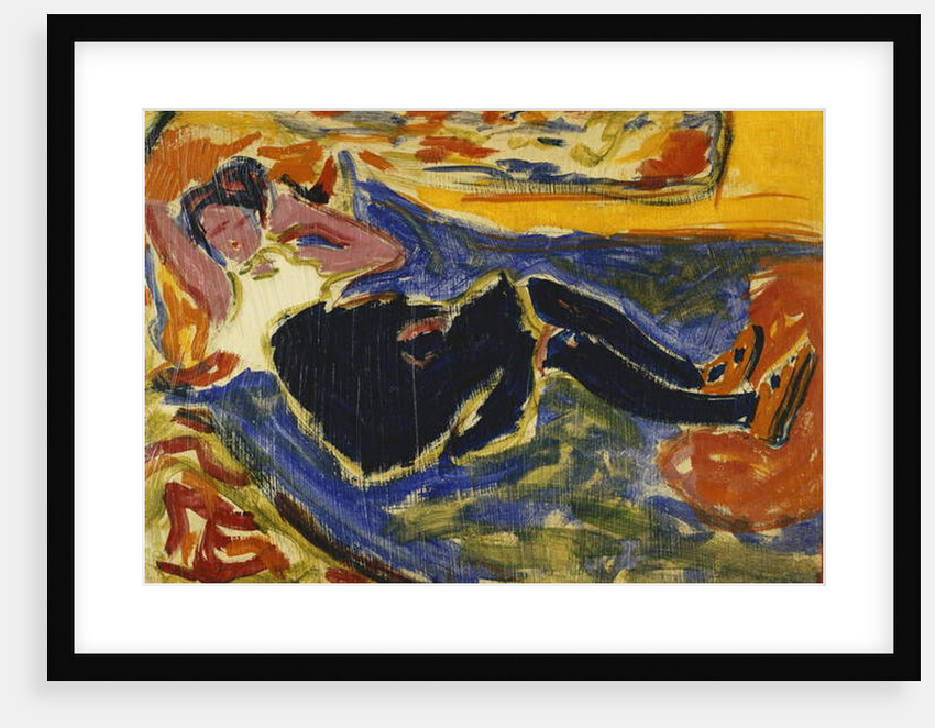 Woman with Black Stockings; Frau mit Schwarzen Strumpfen, c.1908-09 by Ernst Ludwig Kirchner