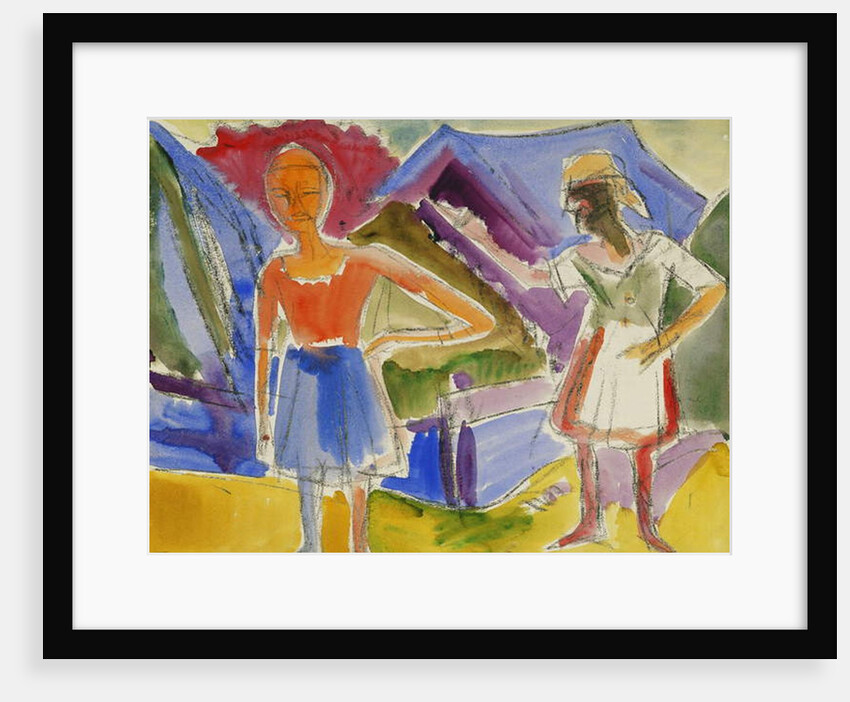 Two Figures; Zwei Gestalten by Ernst Ludwig Kirchner