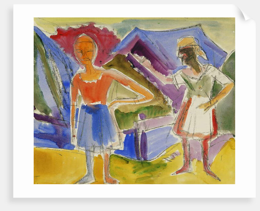 Two Figures; Zwei Gestalten by Ernst Ludwig Kirchner