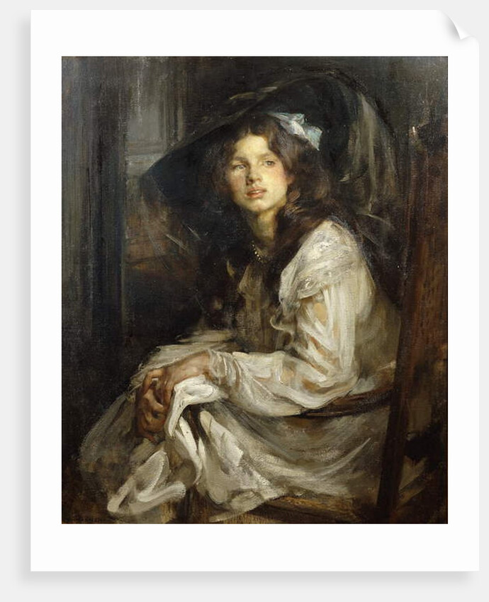 Girl Seated in a Chair by James Jebusa Shannon