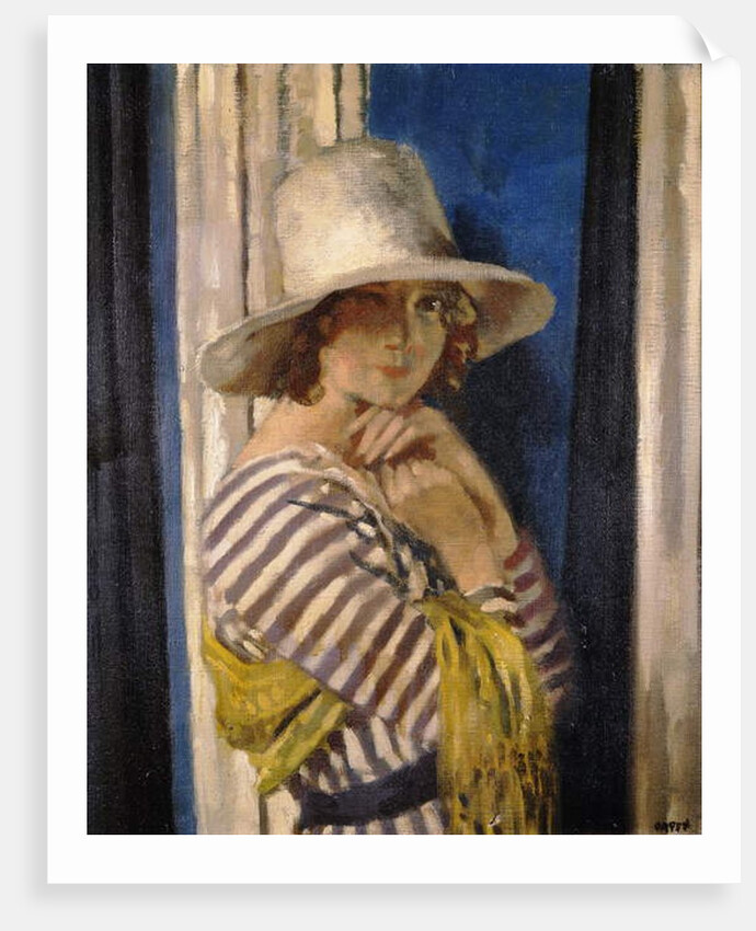 Mrs Hone in a Striped Dress, c.1912 by William Orpen