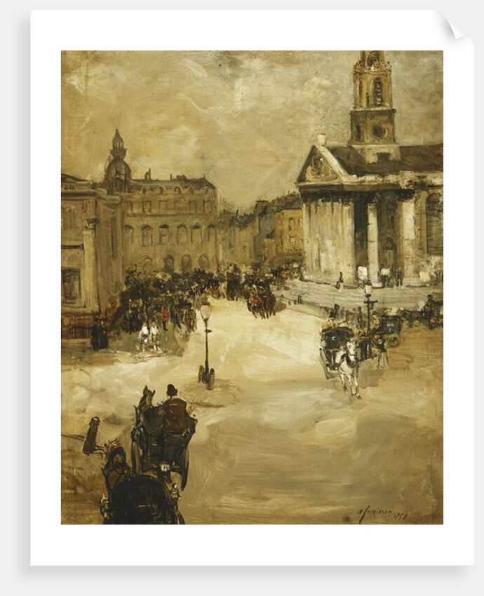 St. Martins in the Field from Trafalgar Square, 1888 by Alexander Jamieson