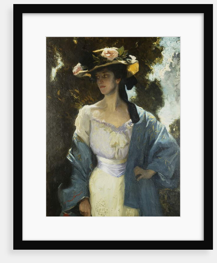 Portrait of Frances Josephine Furse, the artist's Sister-In-Law wearing a Blue Oriental Jacket, 1903 by Charles Wellington Furse