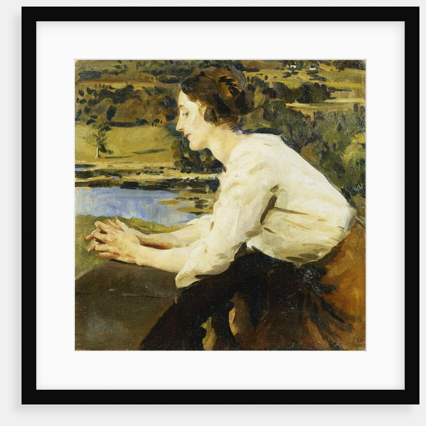 Young Woman on a Balcony, 1915 by William Bruce Ellis Ranken