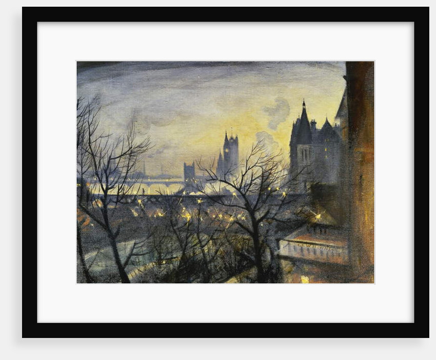 London Twilight from the Adelphi, by Christopher Richard Wynne Nevinson