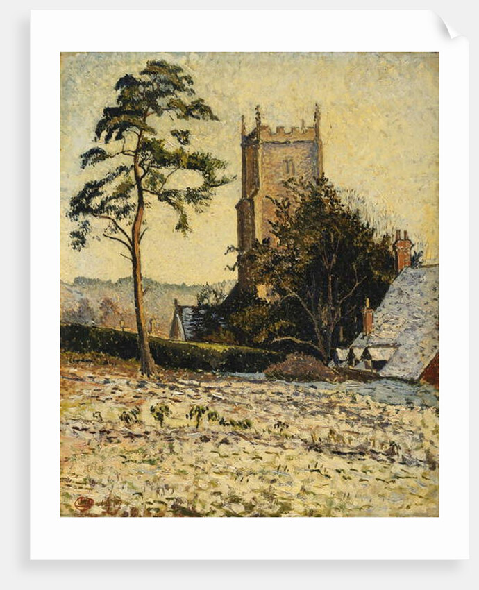The Church at East Knoyle, Thaw, 1917 by Lucien Pissarro