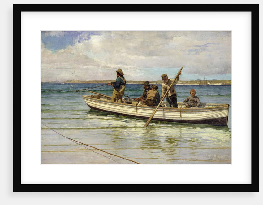 Hauling in the Catch, 1884 by William H. Bartlett