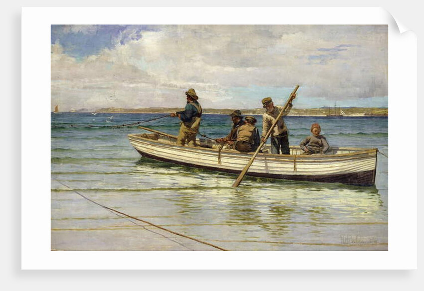 Hauling in the Catch, 1884 by William H. Bartlett