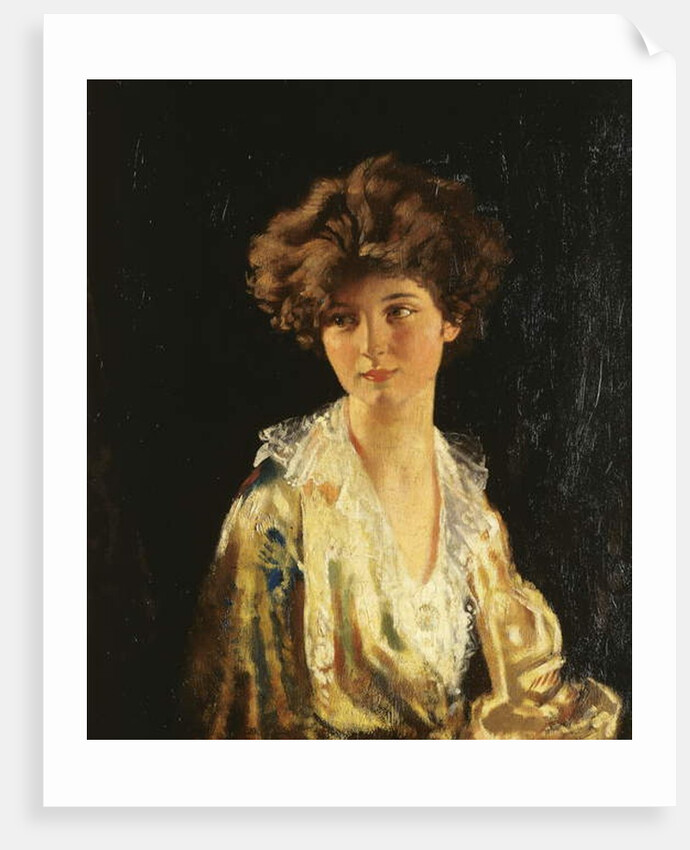 Portrait of Lady Evelyn Herbert, half length by William Orpen