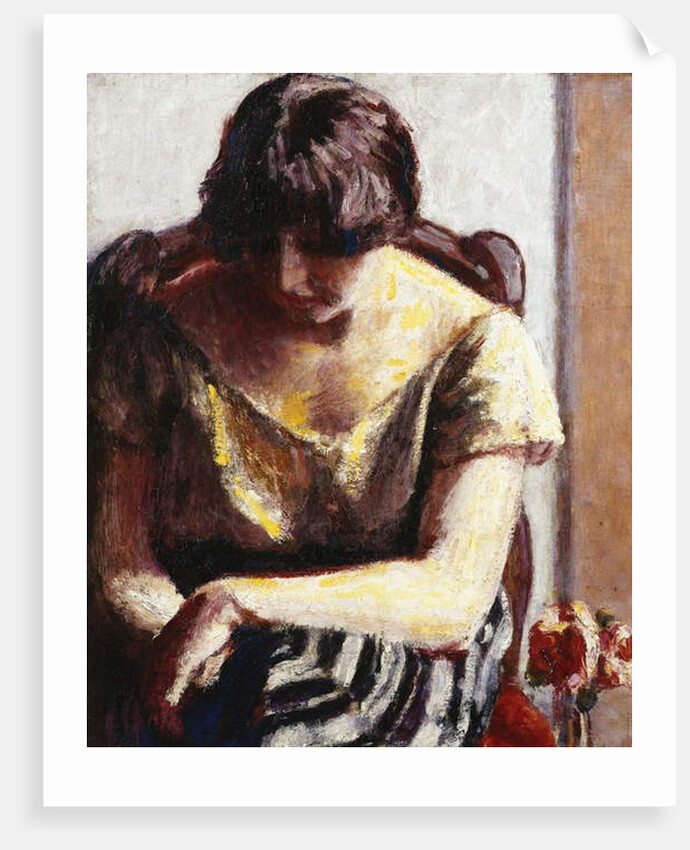 Seated Woman with Flowers; Femme Assise aux Fleurs by Roderic O'Conor