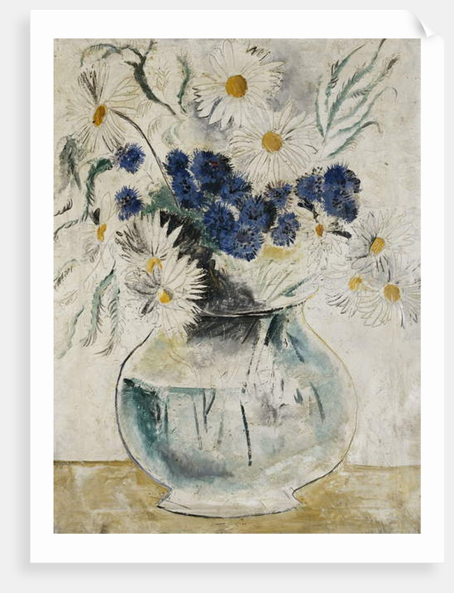 Daisies and Cornflowers in a Glass Bowl, 1927 by Christopher Wood