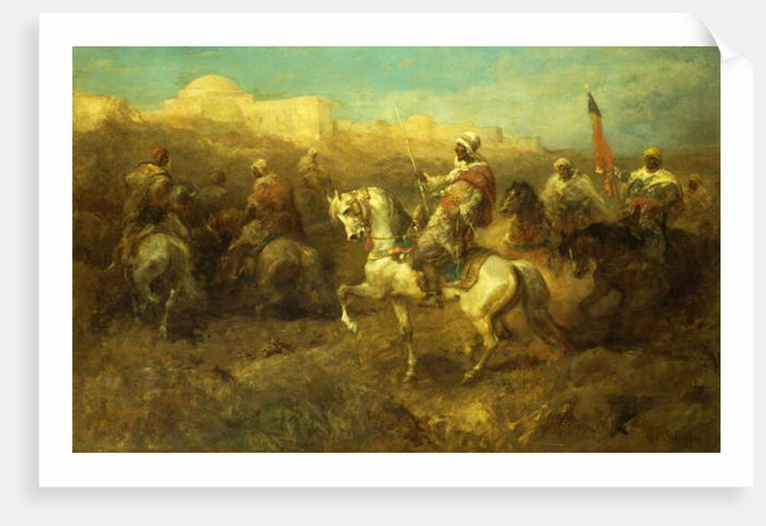 Arab Horsemen on the March by Adolf Schreyer