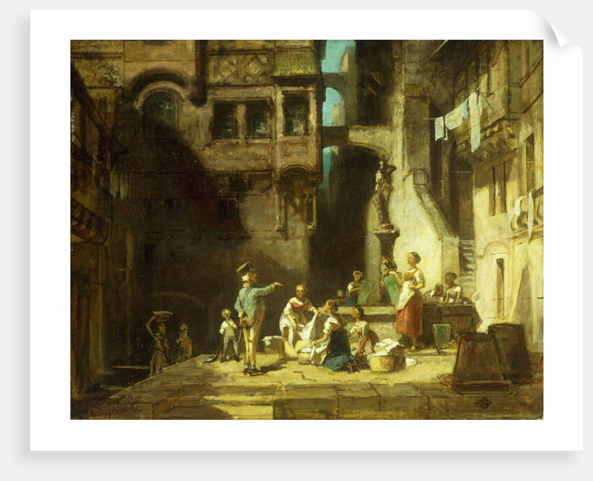 Laundry Women at the Well by Carl Spitzweg