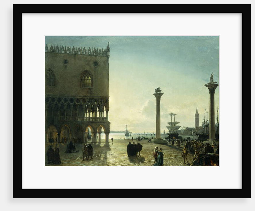 Piazza San Marco at Night by Friedrich Nerly