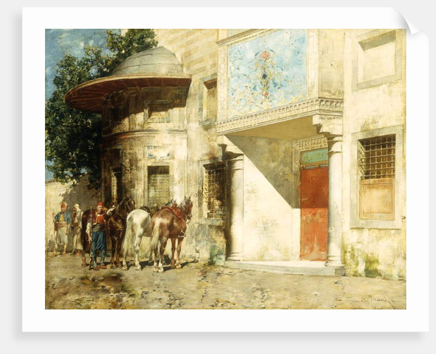 Outside the Mosque by Alberto Pasini