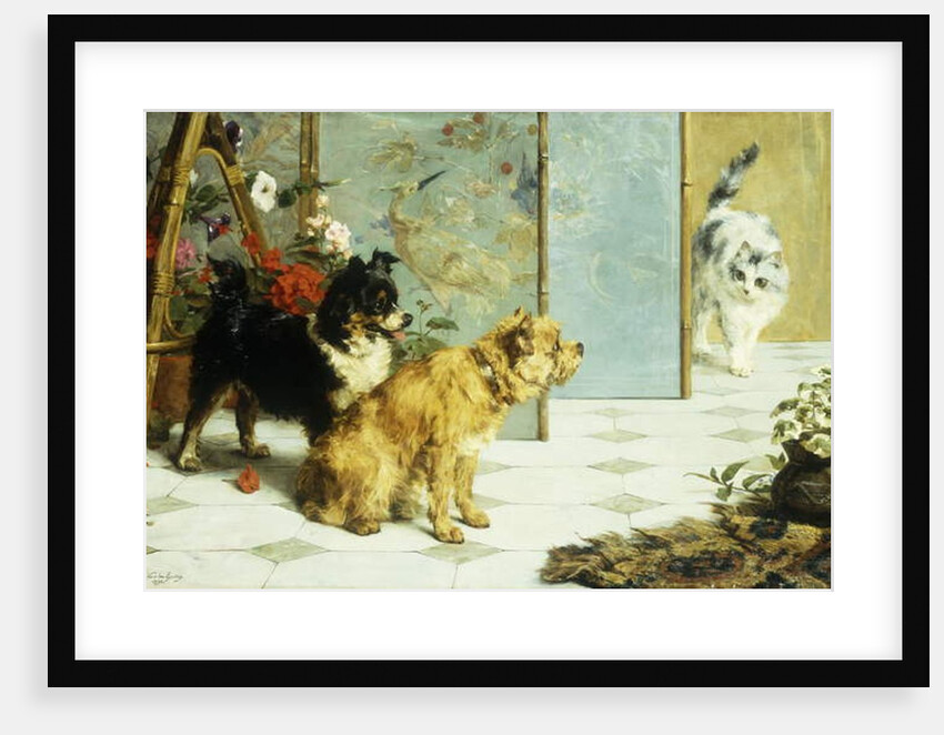 Playful Friends, 1892 by Charles van den Eycken