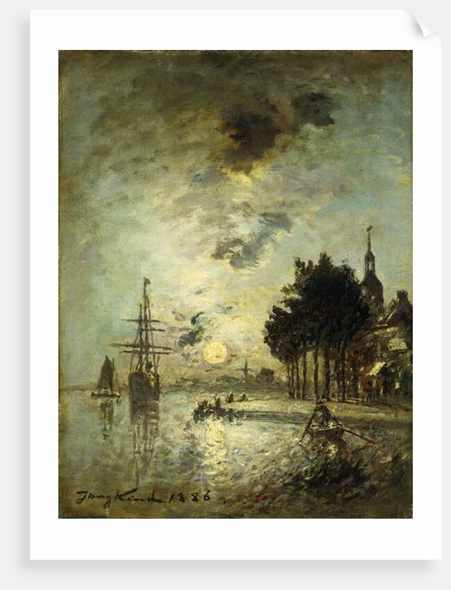 Moonlight; Clair de Lune, 1886 by Johan-Barthold Jongkind