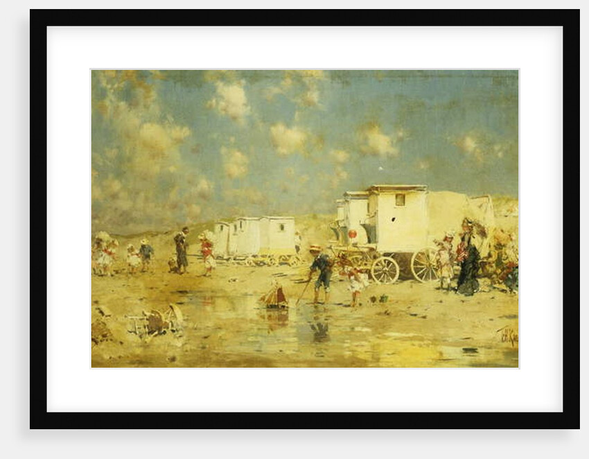 The Beach at Scheveningen, Holland by Frederik Hendrik Kaemmerer