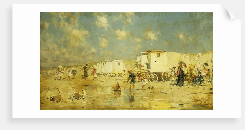 The Beach at Scheveningen, Holland by Frederik Hendrik Kaemmerer