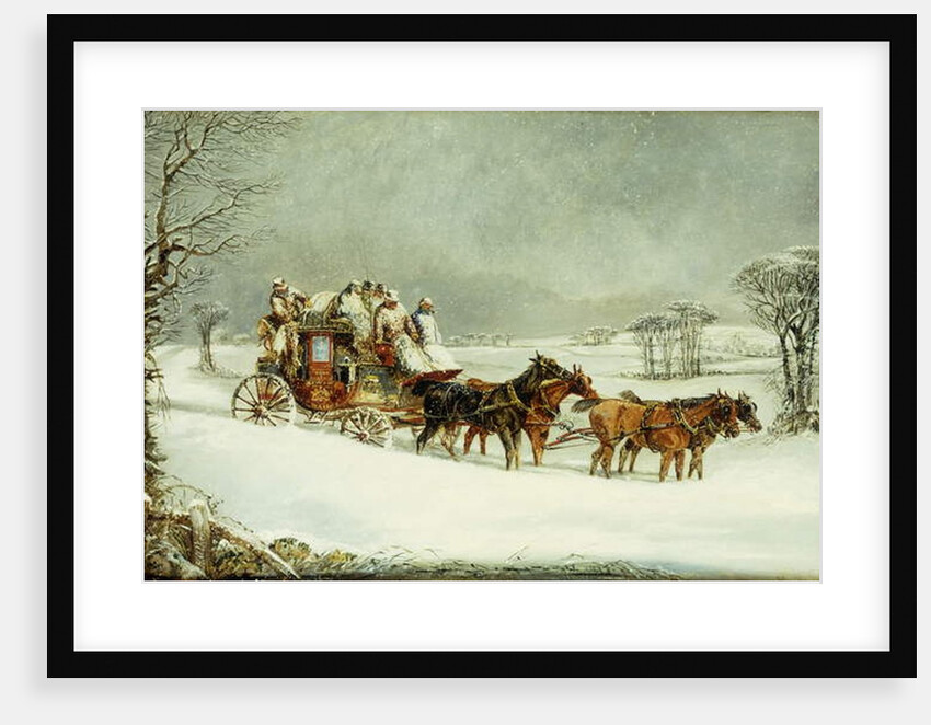 The York to London Royal Mail on the Open Road in Winter, by Henry Thomas Alken