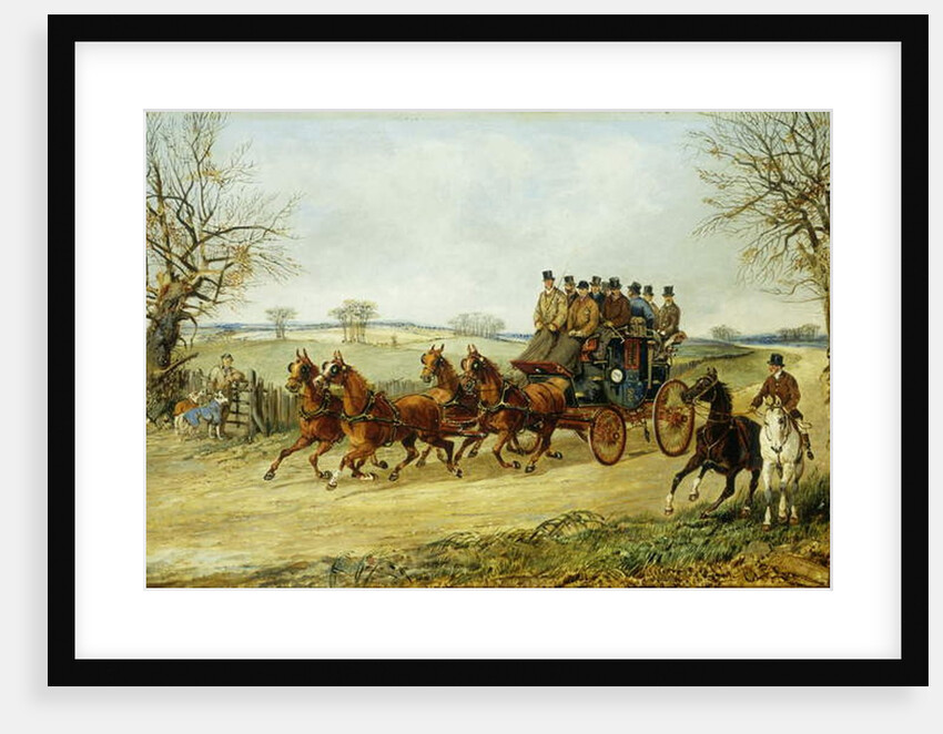 A Coach and Four on an Autumn Road by Henry Thomas Alken