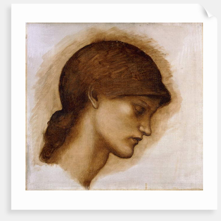 Study of a Lady's Head, by Edward Coley Burne-Jones