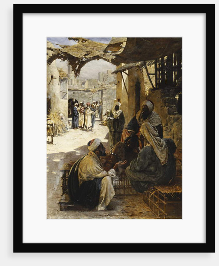 Arabs Conversing in a Village Street, 1894 by Rudolf Der G. Swoboda